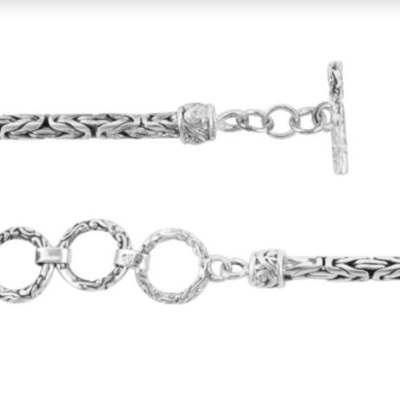 SOLD   Bali Legacy Pink Jade (D) MOM Bracelet in Sterling Silver - Picture 3 of 3